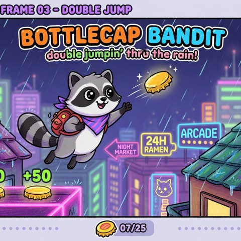 Build With AI — raccoon game mockup
